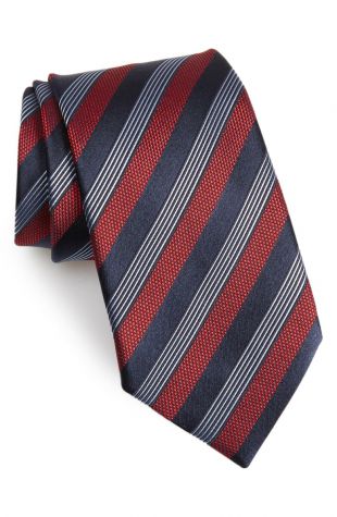 Ermenegildo Zegna - Ermenegildo Zegna Stripe Silk & Cotton Tie | Nordstrom