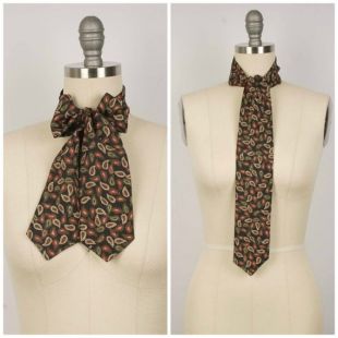 Remo Sartori Homm Baroque Cravate Ascot Foulard, 100% Soie, doubles-pointées, Fabriqué en Italie (Bleu