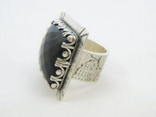 ZaZing - Bague Onyx noir en argent massif, bague en Onyx noir à ...