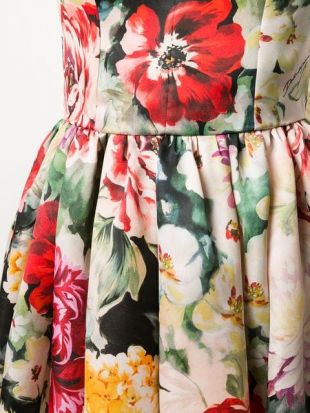 Dolce & Gabbana Floral Print Flared Dress - Farfetch