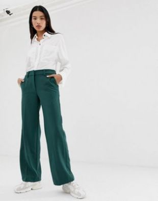 Weekday - Pantalon habillé - Vert foncé | ASOS