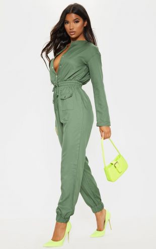 Combinaison kaki style uniforme de travail