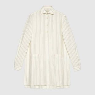 Gucci Oversize striped cotton shirt