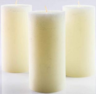 Melt Candle Company Set of 3 Red Pillar Candles 3" x 6" Unscented for Weddings Home Decoration Church Restaurant Spa Dripless Smokeless Cotton Wick