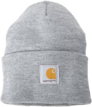 Carhartt Men's Acrylic Watch Hat A18, Heather Grey, One Size