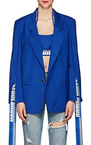 Hanging Tab Wool Blend Blazer