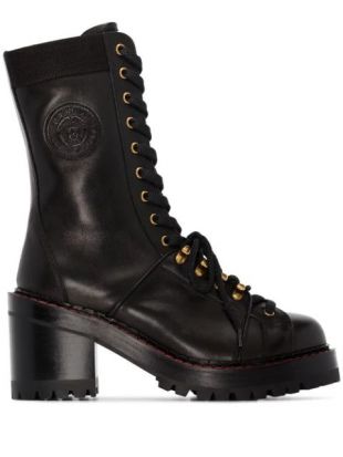 Black Tribute Lace Up Ankle Boots