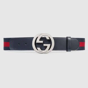 Gucci - Gucci Web belt with G buckle