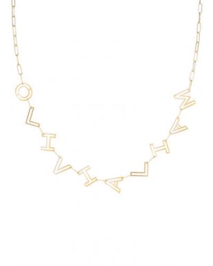 14k Gold Chain Letter Necklace