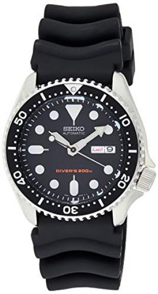 Seiko Men's Analogue Automatic Watch with Rubber Strap SKX007K1