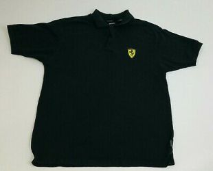 FERRARI POLO SHIRT BLACK SIZE L LARGE   | eBay