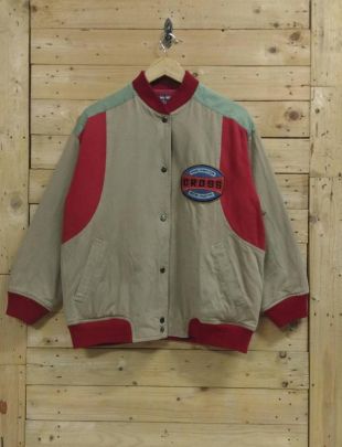 bomber varsity jacket colorblock (size L)