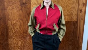 veste Bomber en soie des années 90 | Streetwear Vintage | veste de poche patch | bloc de couleur | fermeture à glissière | doublé de | taille 4 | année