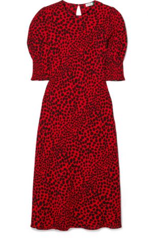 Jess animal-print crepe midi dress
