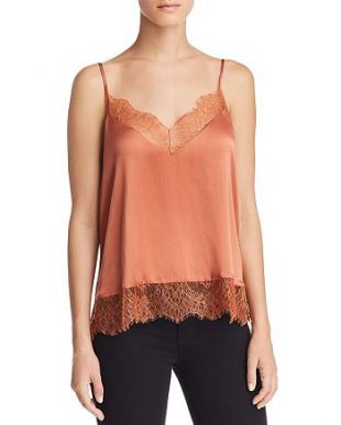 Cami NYC Brooklyn Lace Detail Silk Top worn by Chelsea Lawson