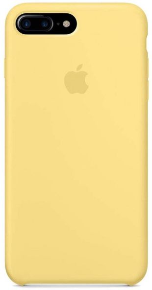 TORACASE iPhone 8 Plus Liquid Silicone Gel Rubber Slim Fit Soft Mobile Phone Case with Microfiber Cloth Lining Cushion in Retail Box (Yellow)