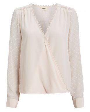 Ivory Perry Swiss Dot Silk Blouse