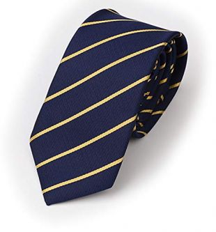 Men Boys Skinny Ties Modern Tartan Checks Formal Stripe Plaid Woven Business Necktie - Various Pattern (One Size, navy yellow)