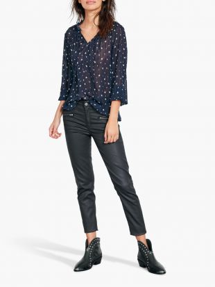 hush Sherilyn Star Blouse, Midnight/White Star