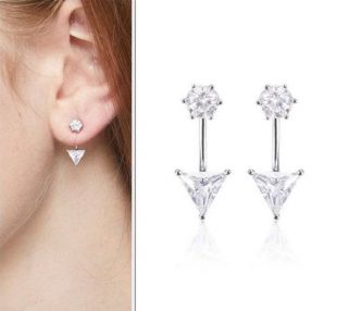 Boucles D'oreilles Argent 925 éléphant - Zircon Noir - Gailies - Neuves