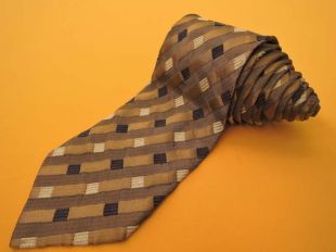 Bally tie pure tissé soie géométrique plaid motif marron Vintage Bally hommes robe de créateur cravate Made in Italy