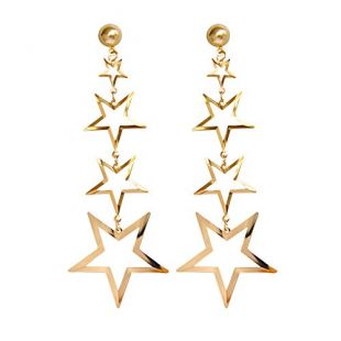 CHOA Stars Dangle Drop Long Earrings- Sparkling Star Dangle Earring for Girls