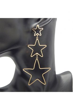 3 Star Dangle Earrings