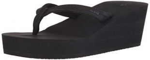 Reef Women's Sandals Midnight | Stylish Classic Platform Flip Flop for Women,black/black,70 M US