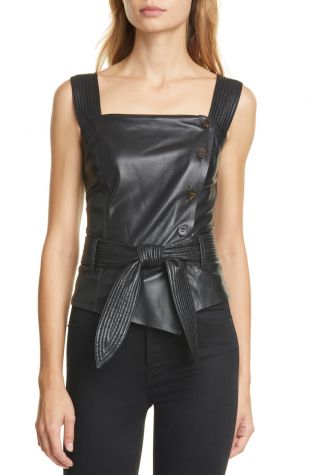 Asya Vegan Leather Top
