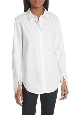 Equipment - Essential Layered Split Cuff Blouse In Bright White