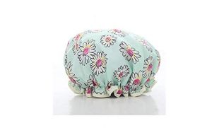 green daisy Women Girls Bathing Caps Bath Cap Waterproof Elastic Plastic Hair Shower Hat