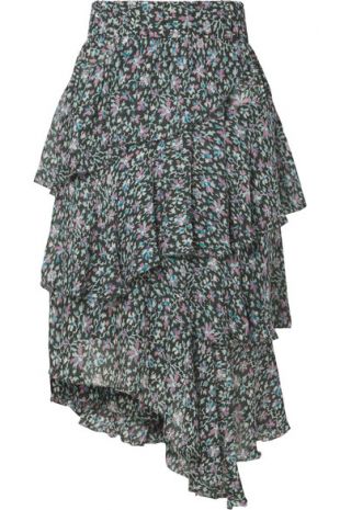 Jeezon Tiered Printed Georgette Skirt