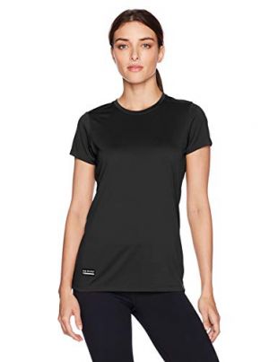 Under Armour Women's Tech Tactical Short Sleeve Shirt, Marine Od Green (390), X-Large