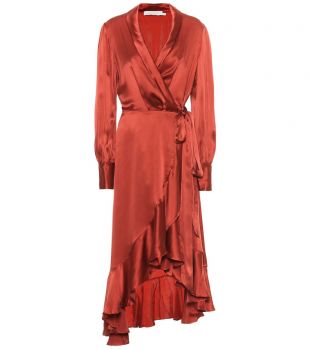 Zimmermann - Ruffled Silk Wrap Dress
