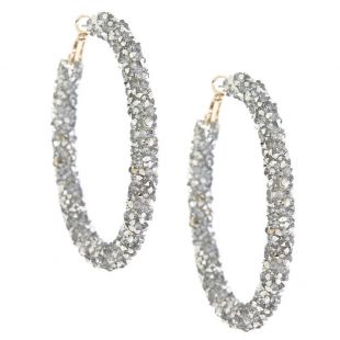 Créoles strass argentées