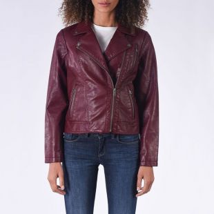 Blouson esprit motard, fermeture zippée