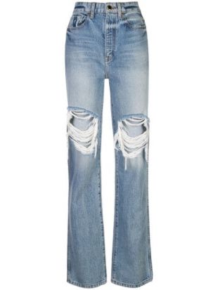 High Waisted Distressed Jeans