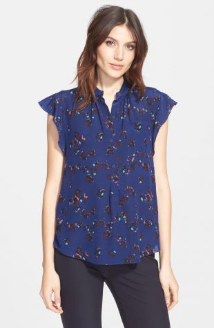 Pinwheel Posey Silk Blouse