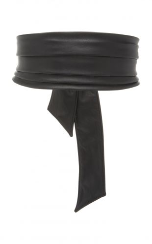 Nappa Leather Tie Belt