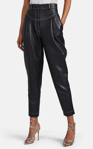Serafini Faux Leather Slim Trousers