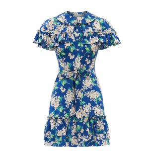 Blue Floral Mini Dress