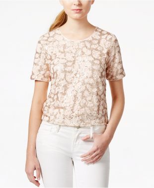 Lace Sequin Top