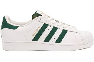 adidas Superstar Mens in White/Green/Gold Metallic
