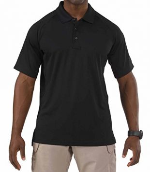 5.11 Men's PERFORMANCE Short Sleeve Polo Tactical Shirt, Style 71049, Black, X-Large