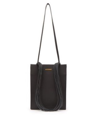 Jacquemus Le A4 Leather Black Tote Bag worn by Jelena Noura Gigi