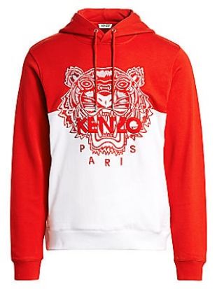 Embroidered Tiger Cotton Hoodie