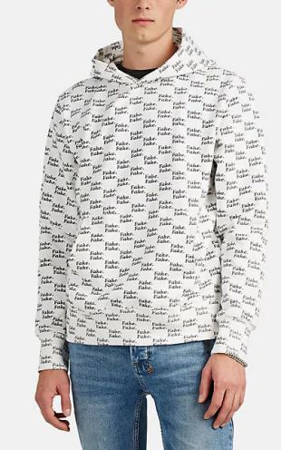 Fake Cotton Terry Hoodie