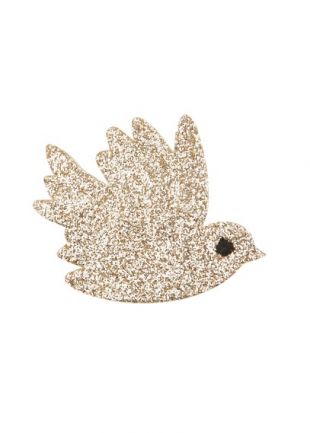 BROCHE OISEAU PAILLETÉ AVEC BRODERIE DORE