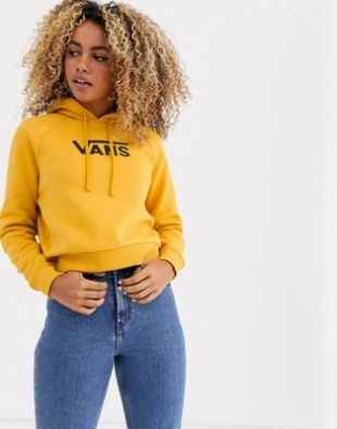 Flying V boxy mustard hoodie
