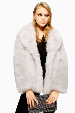 Topshop - Luxe Faux Fur Coat